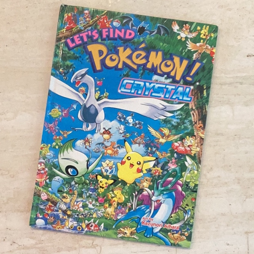 Let’s Find Pokemon Crystal Book 2009 Hardcover Large Pikachu Lugia Charizard - Picture 11 of 16